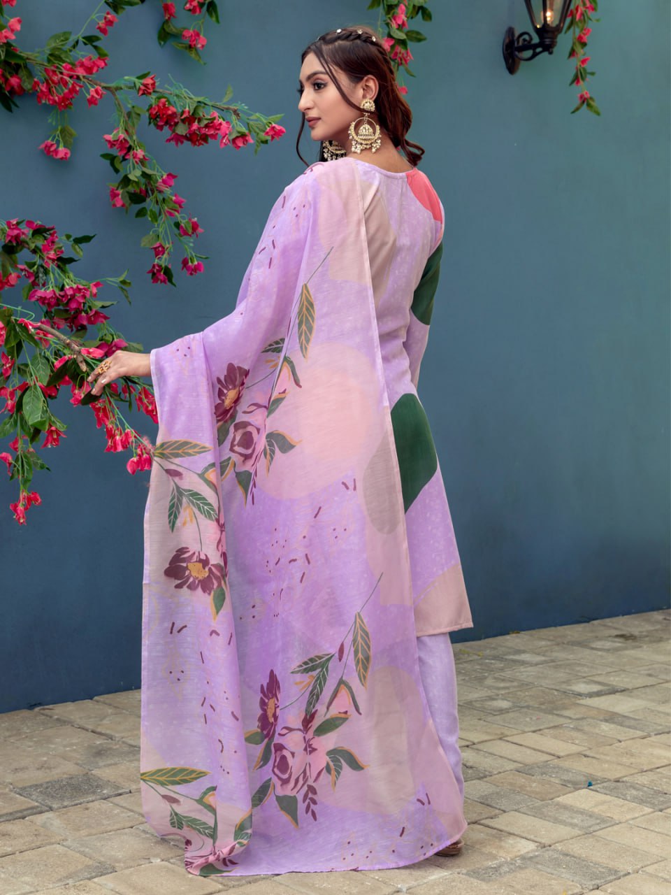 Printed Cotton Blend Kurti Pant Dupatta Set – Fully Stitched Elegance in Vibrant Colors
