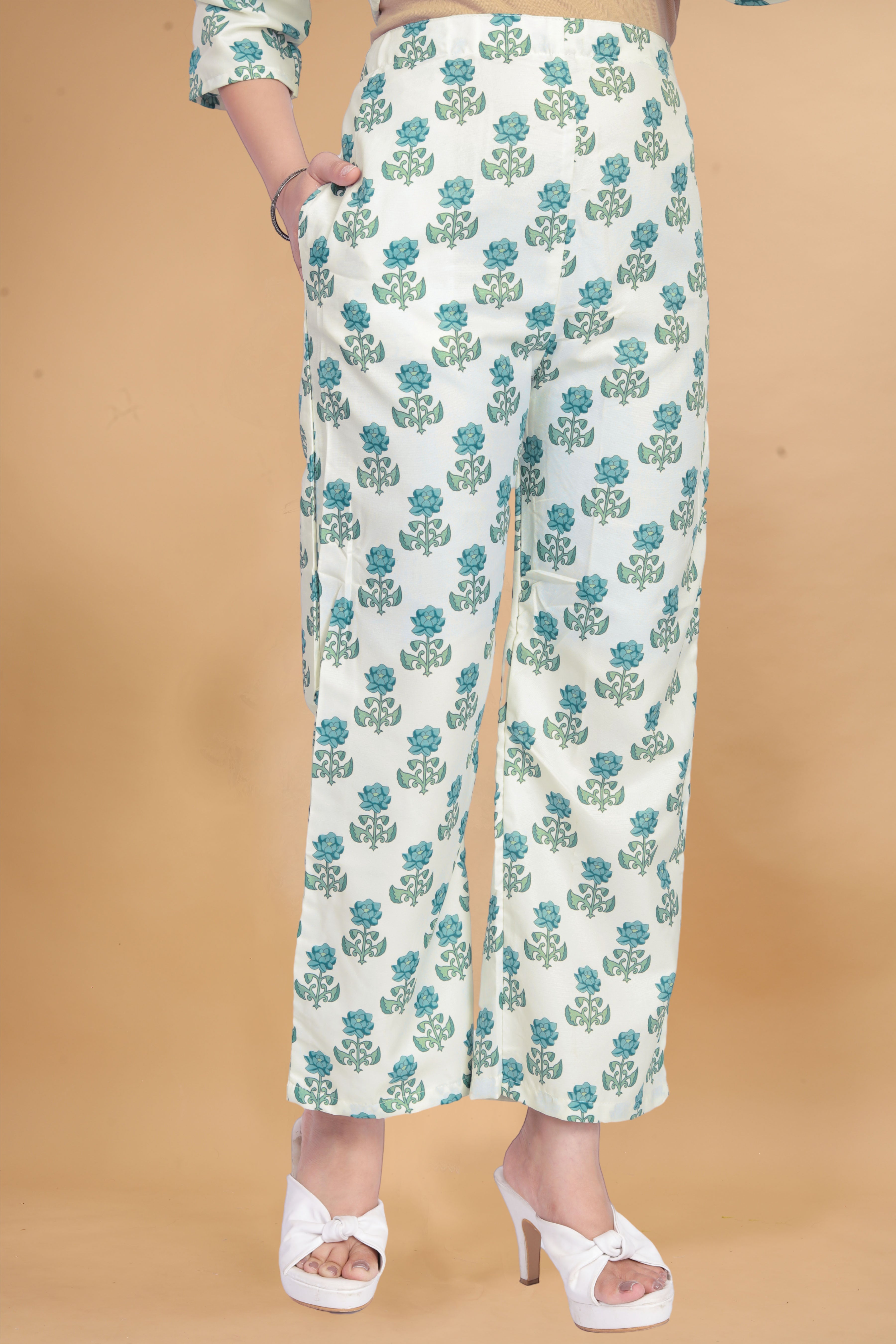 Fumka Women's Floral Printed Rayon Co-Ord Set