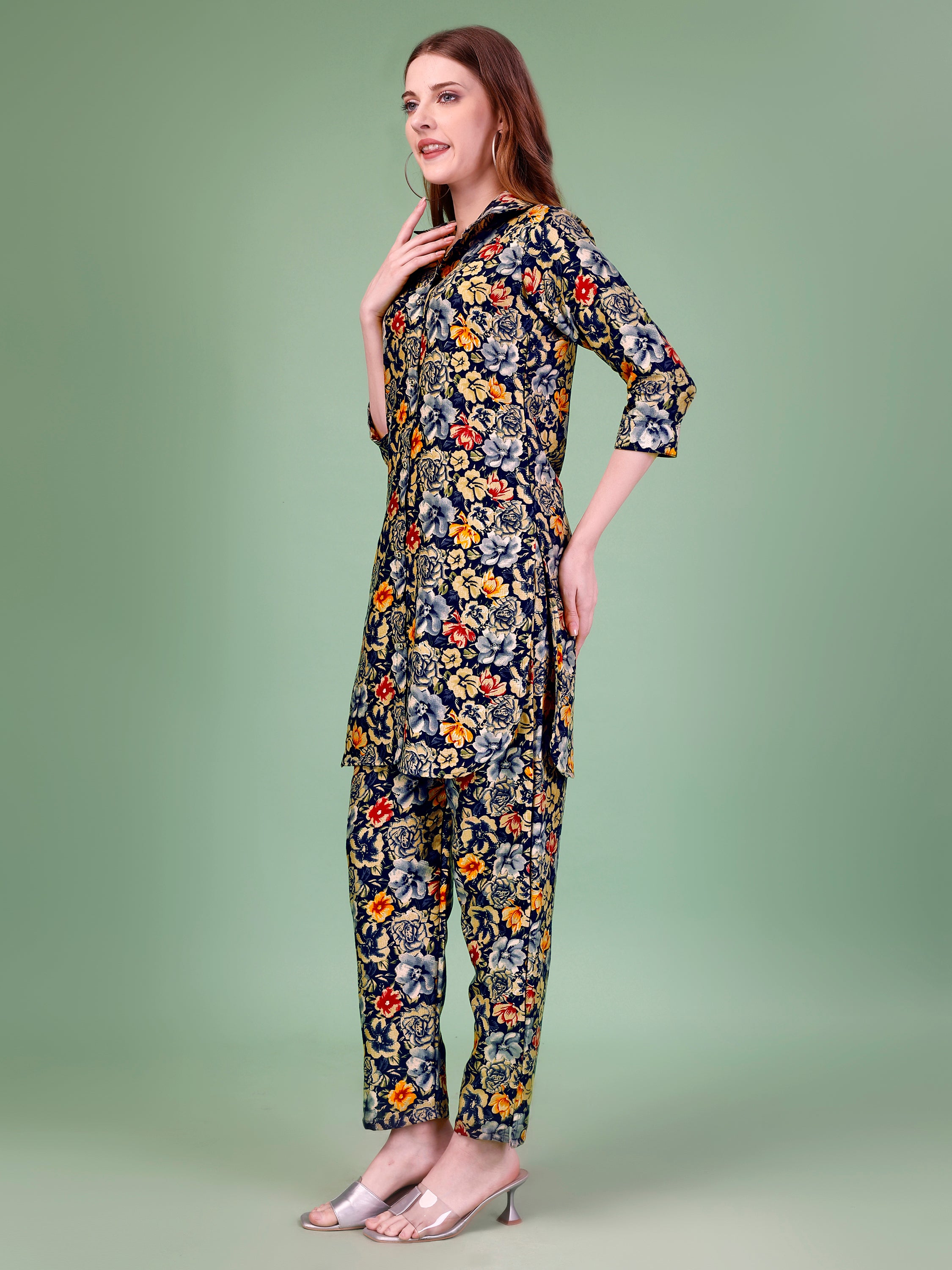 Fumka Women's Floral Printed Rayon Co-Ord Set