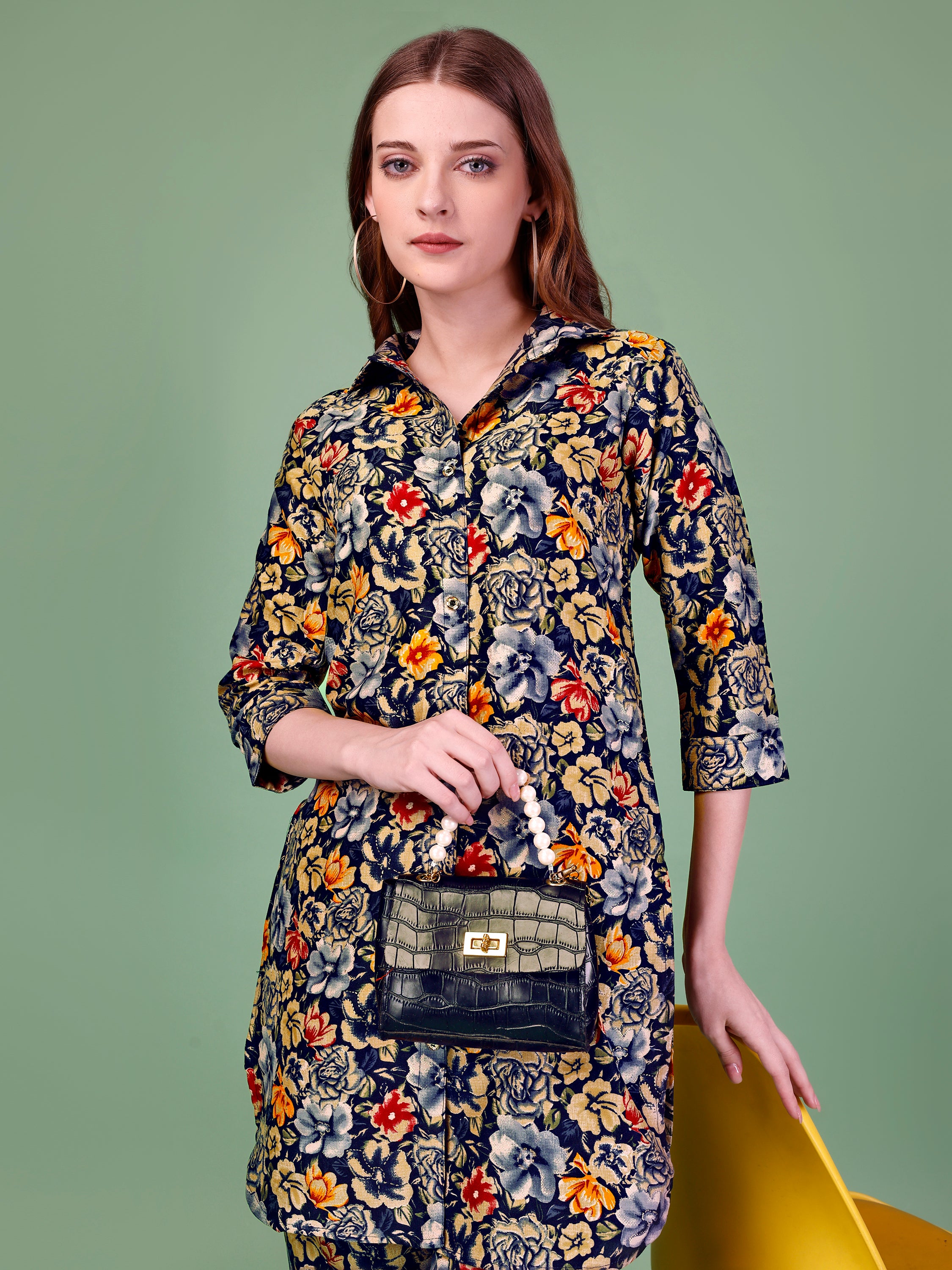 Fumka Women's Floral Printed Rayon Co-Ord Set
