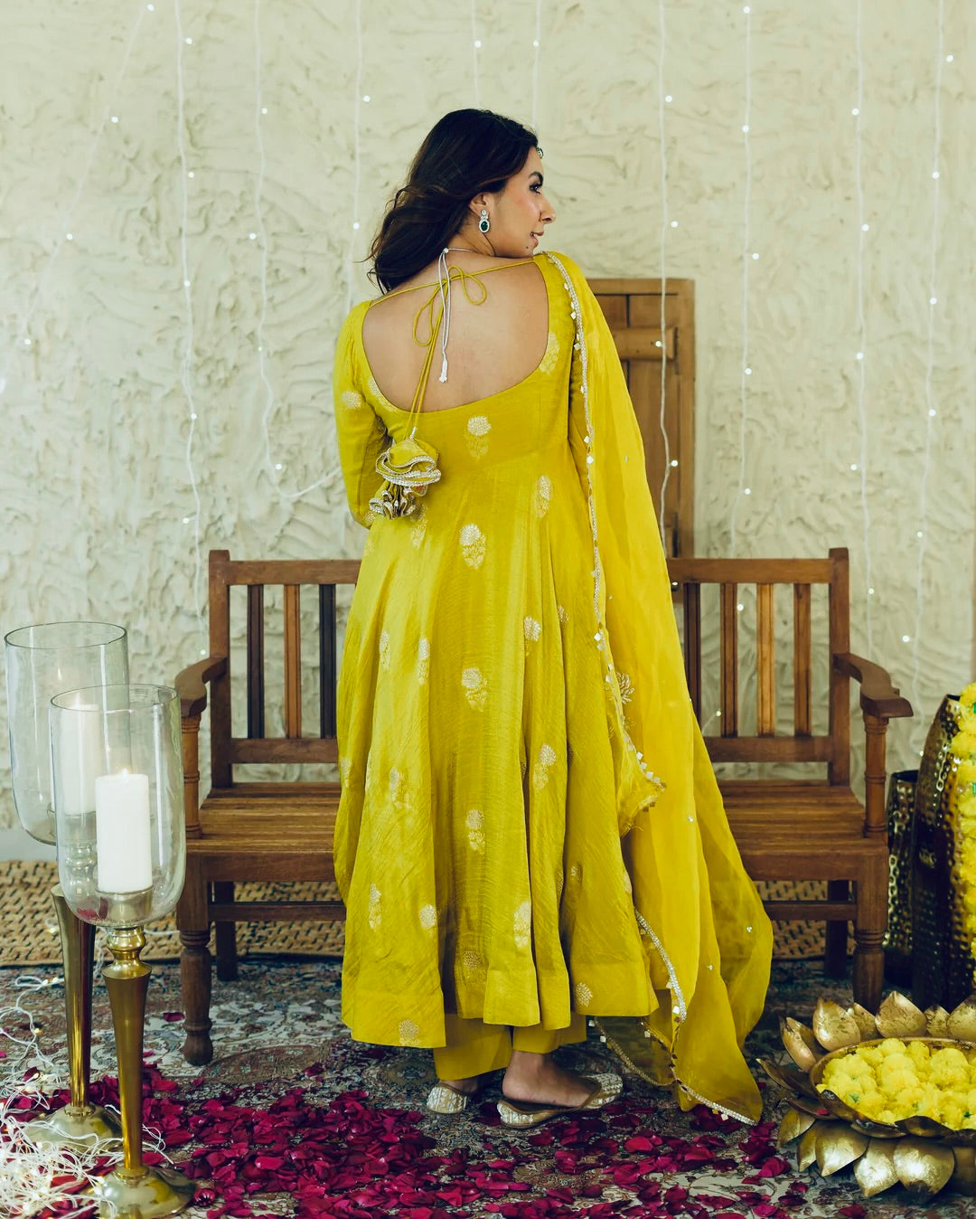 Chinon Silk Gown Set with Exquisite Embroidery and Matching Pant – A Perfect Fusion of Elegance and Style!